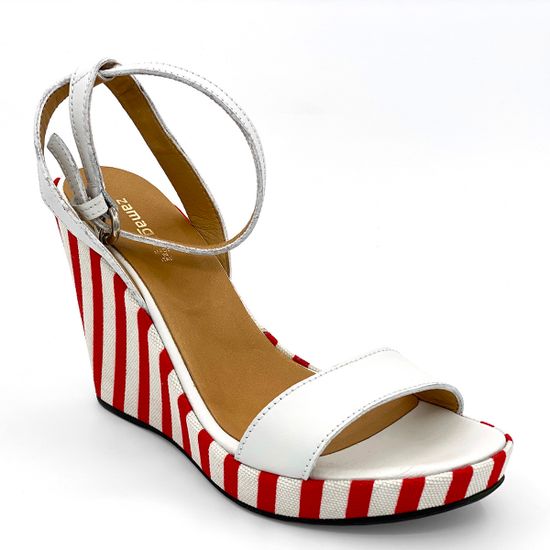 Босоножки Zamagni бело-красные кожаные - фото 2, 5260 ZAM ROSS