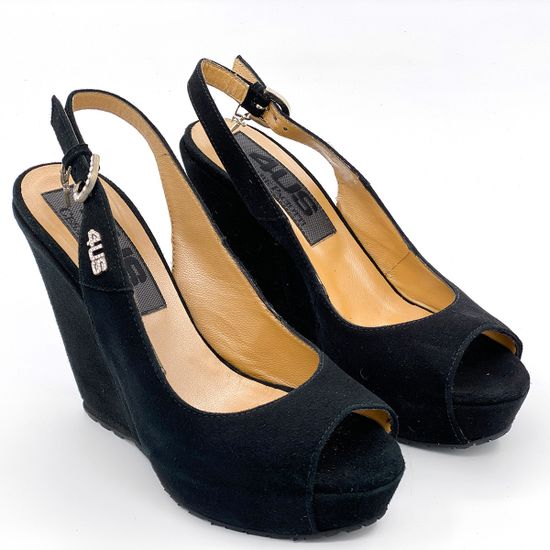 Босоножки Cesare Paciotti замшевые черные - фото 7, HHQD6 PA