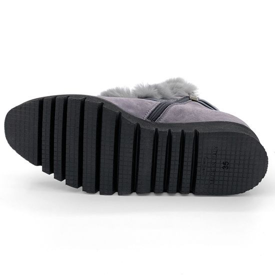 Ботинки Giada Gabrielli серые замшевые МЕХ - фото 4, 866(635) GABR