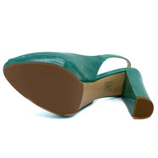 Босоножки Left&amp;Right зеленые из лакированной кожи - фото 4, 