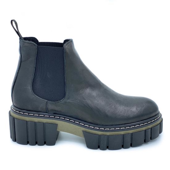 Ботинки Mimmu черные кожаные Байка - фото 1, E502E1 MIM PARKER