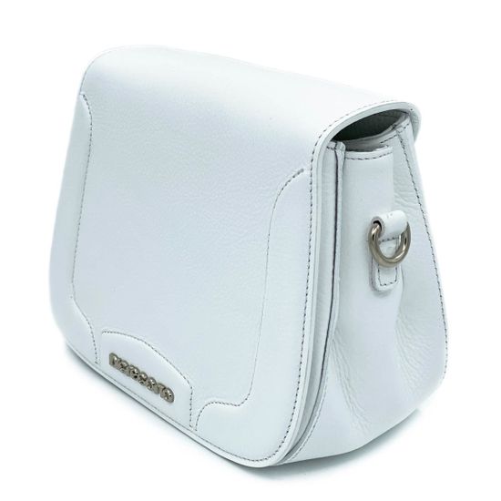 Клатч Di Gregorio белый кожаный - фото 2, 