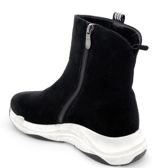 Ботинки Cover черные замшевые МЕХ на спортивном ходу - фото 3, 