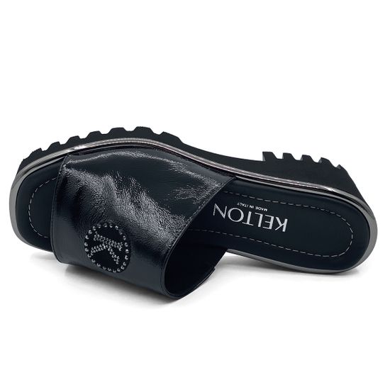 Шлепанцы KELTON наплак черный - фото 5, 