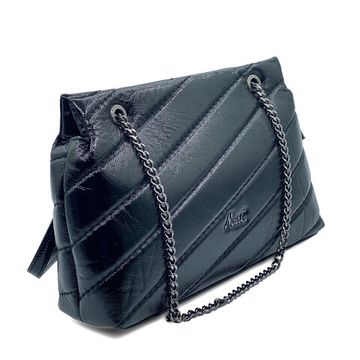 Сумка Marina Creazioni черная из стеганой лакированной кожи - фото 2, B6698 MC NERO LAK