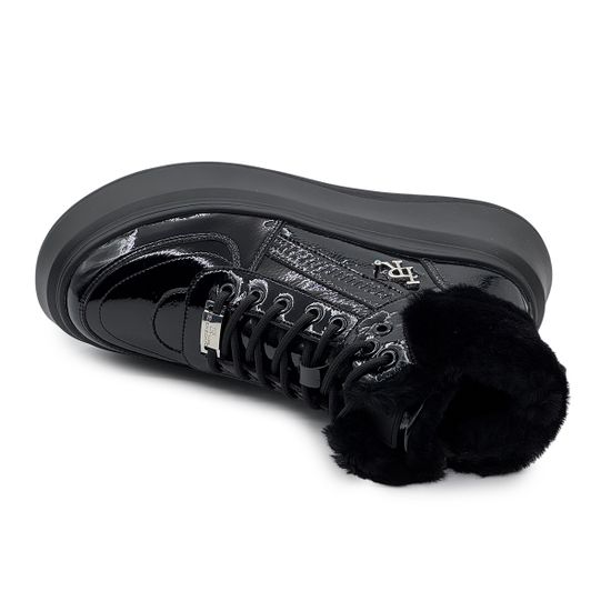 Кеды Ilasio Renzoni черные лакированные кожаные на меху - фото 5, M20 IR NERO