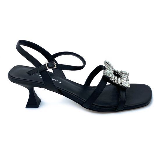 Босоножки Tiffi черные кожаные - фото 1, J730/50 TI NERO