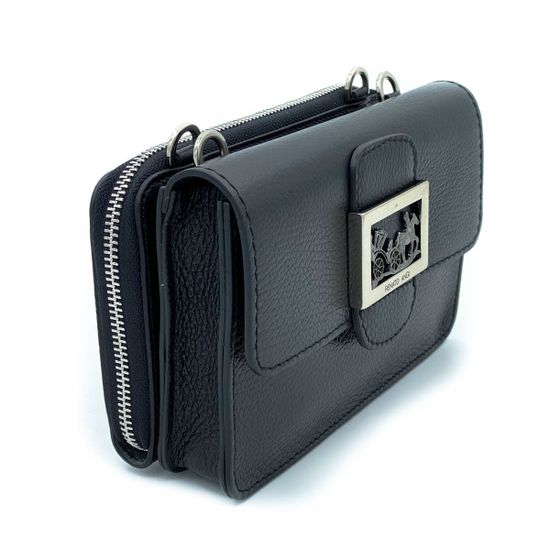 Клатч Renato Angi черный кожаный двойной - фото 2, 