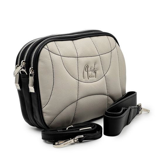 Сумка кросс-боди Renato Angi кожаная стеганная светло-серая - фото 3, 2604936 RA GRIGIO