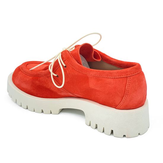 Полуботинки MIMMU замшевые оранжевые со шнуровкой - фото 3, E007E2 MIM ARANCIA