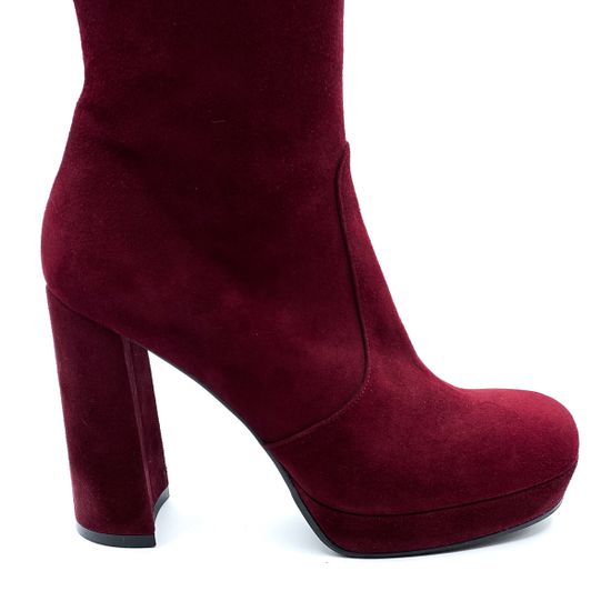 Сапоги Rosso Nero бордо  замшевые демисезонные - фото 5, 4150 RN BORDO