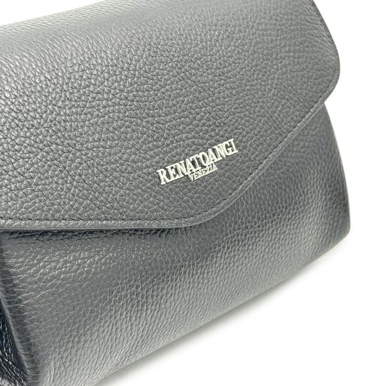 Сумка кросс-боди Renato Angi черная кожаная - фото 4, 3453601 RA NERO