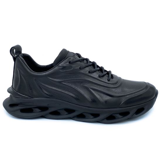 Кроссовки Marcelo Lopez черные кожаные демисезонные - фото 1, 