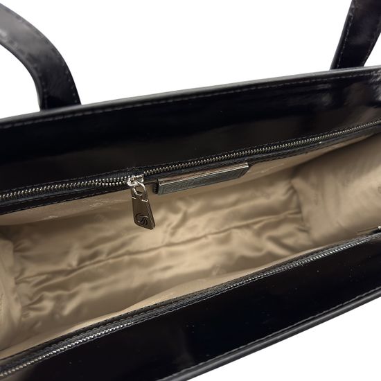 Саквояж Gilda Tonelli зеленый лакированный тиснение &quot;крокодил&quot; - фото 5, 1081 TON VERDE