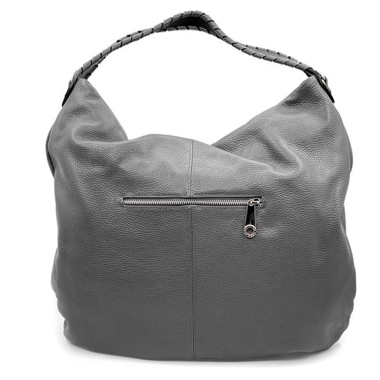Сумка Di Gregorio серая кожаная - фото 3, 8787 DG GRIGIO
