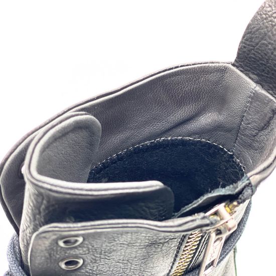 Ботинки Fru.it черные кожаные МЕХ - фото 6, 