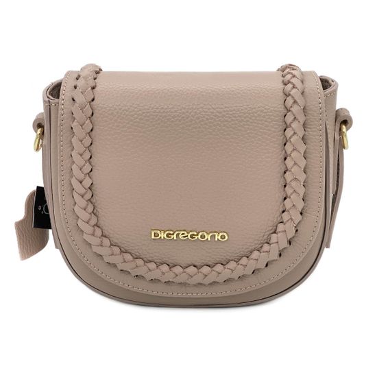 Клатч Di Gregorio бежевый кожаный - фото 1, 