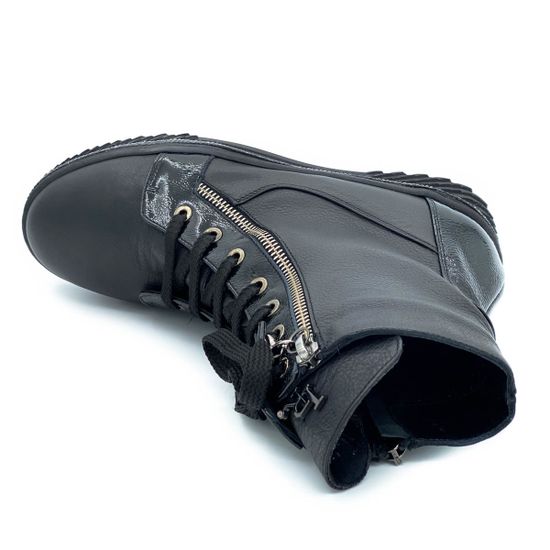 Ботинки Ilasio Renzoni черные кожаные Байка - фото 5, 4640 IR