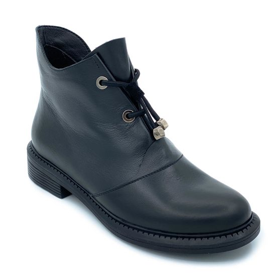 Ботинки Cover черные кожаные байка - фото 2, 