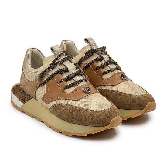 Кроссовки женские NILA NILA кожа/замша бежевая/коричневая - фото 8, NO6744 NIL MORO