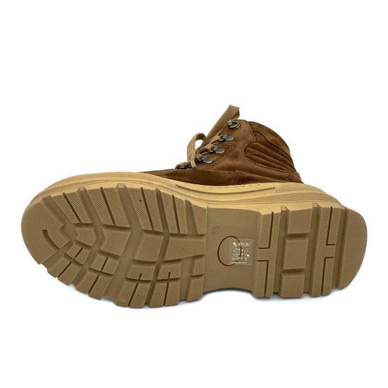 Ботинки Mimmu коричневые замшевые Байка - фото 4, D144M6 MIM FOX