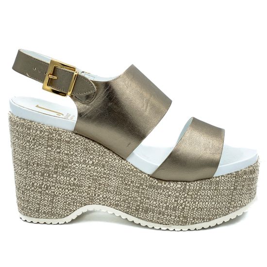 Босоножки Jeannot бронзовые кожаные - фото 1, 