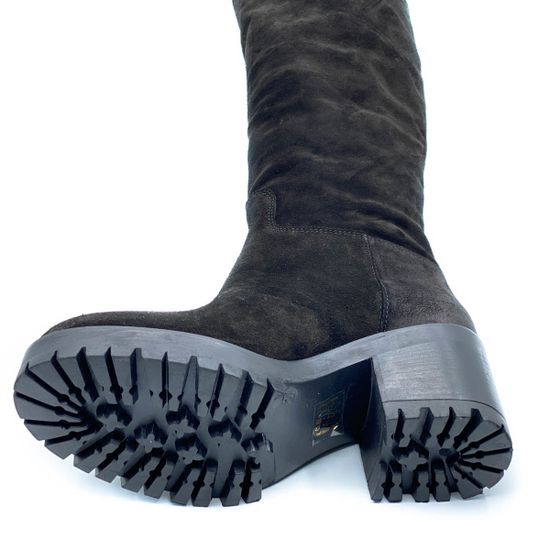 Сапоги Mimmu черные замшевые Байка - фото 6, F509K2 MIM NERO