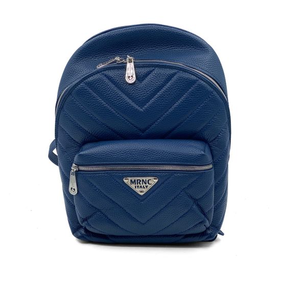 Рюкзак Marina Creazioni синий кожаный стеганый - фото 1, B6332 MC BLU