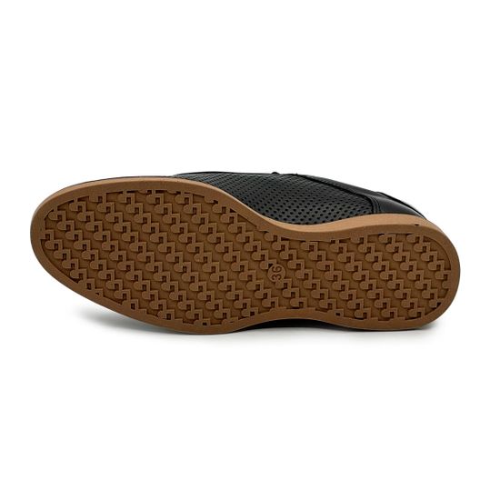 Полуботинки LAB MILANO черные кожаные перфорированные - фото 4, 009LAB1928 LAB NERO