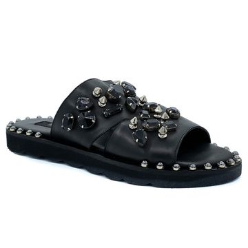 Шлепанцы Mimmu черные камни - фото 2, ONDAJ1 MIM