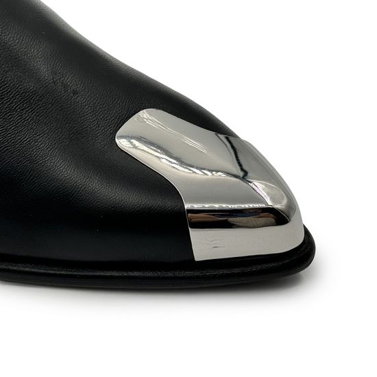 Ботильоны казаки NILA&NILA черные кожаные демисезонные - фото 6,