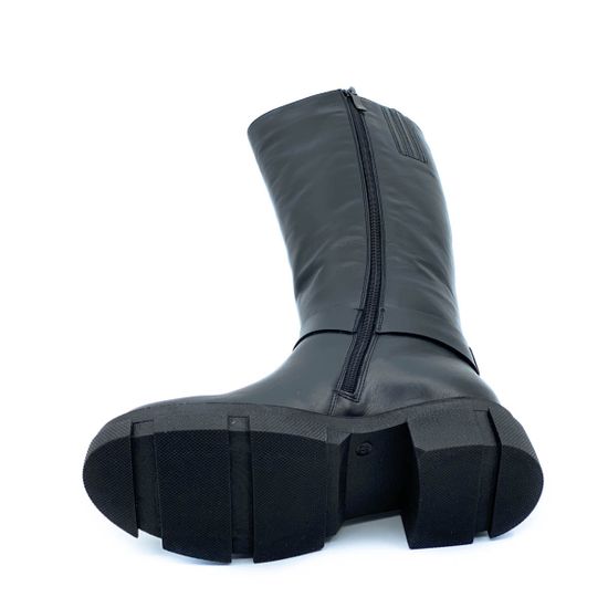 Сапоги Cover черные кожаные МЕХ - фото 4, 315907-2/1 COV