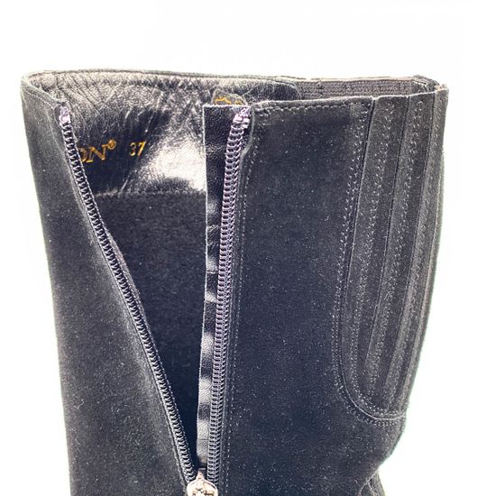 Сапоги Kelton черные замшевые МЕХ - фото 4, E4332M KEL