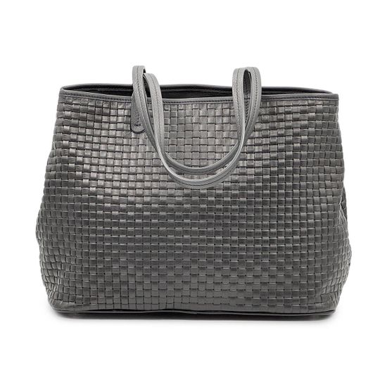 Сумка-шоппер Renato Angi черная кожаная плетенная - фото 3, 3400017 RA NERO