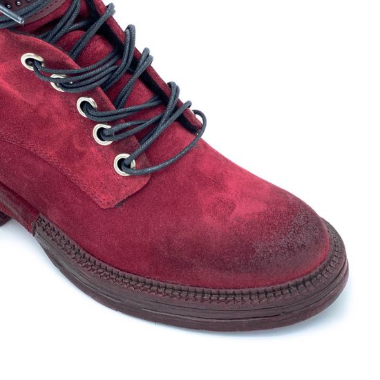 Ботинки Mimmu бордовые замшевые Байка - фото 6, 