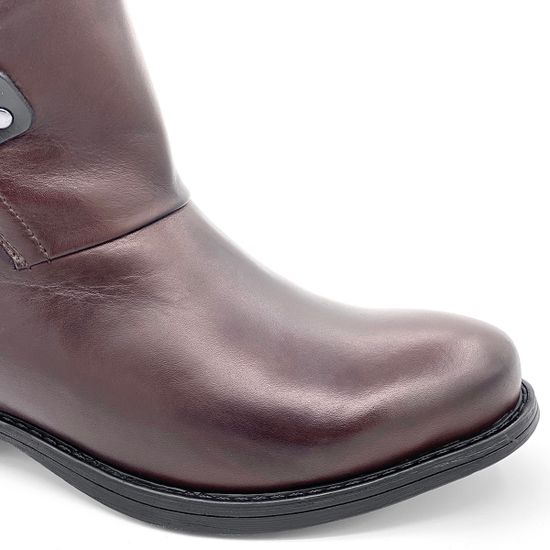 Ботинки Cover коричневые кожаные МЕХ - фото 5, 22006-2 COV