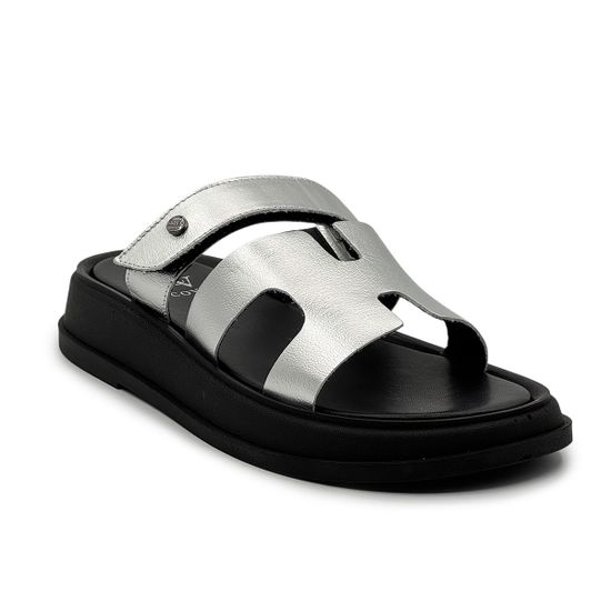 Сабо CV Cover серебристые кожаные - фото 2, 1623-10 COV ARGENTO