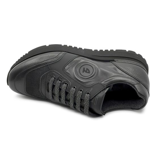 Кроссовки GIAMPIERONICOLA черные/серые кожаные на байке - фото 5, M393121 GPN NERO