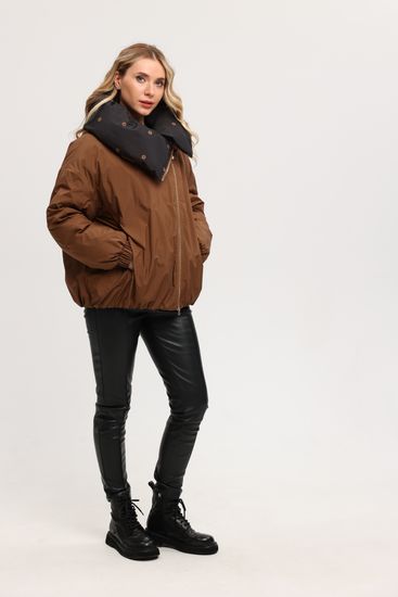 Пуховик Tuffoni коричнево-черный - фото 6, 