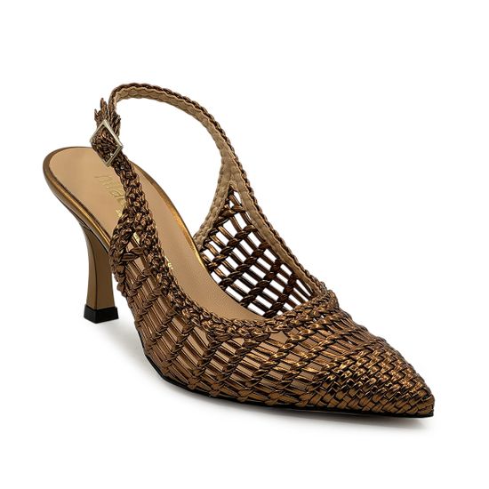 Туфли летние NILA&amp;NILA бронзовые кожаные плетеные - фото 2, AB2164M174 NIL BRONZO