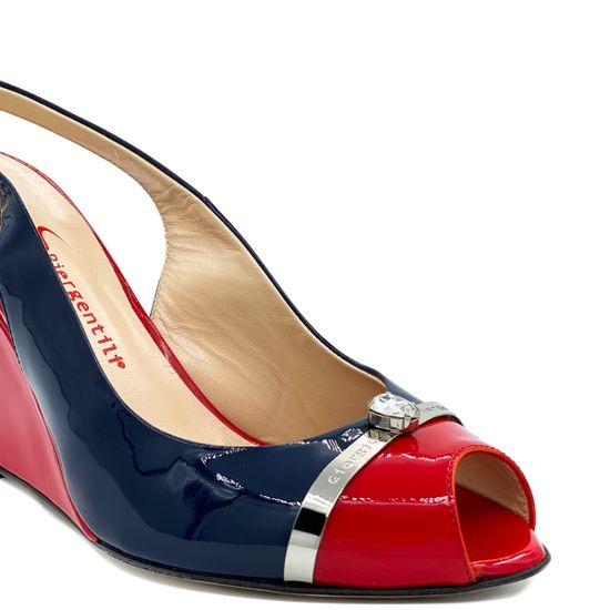 Босоножки Giorgio Piergentili сине-красные - фото 6, 