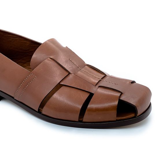 Сандалии Giampieronicola коричневые кожаные - фото 6, 