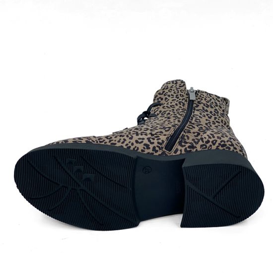 Ботинки CVCover бежевые принт &quot;леопард&quot; замшевые на байке - фото 4, 83690-1 COV