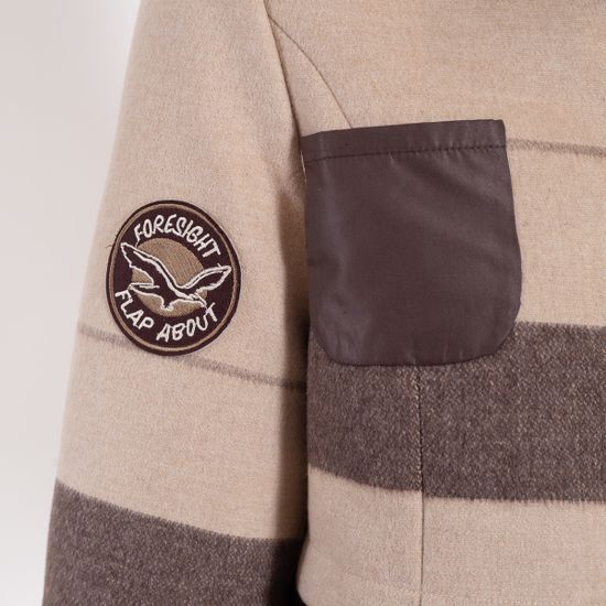 Куртка Galotti двойная драп бежево-коричневая - фото 5, 