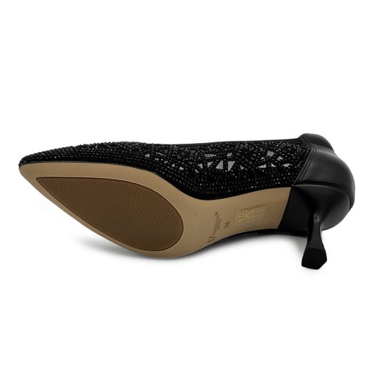 Туфли Francesco V черные кожаные гипюровые - фото 4, T152 FV NERO