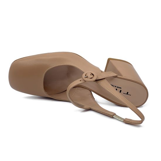 Туфли летние Tiffi кожаные бежевые NUDE - фото 5, T07/70A TI NUDE