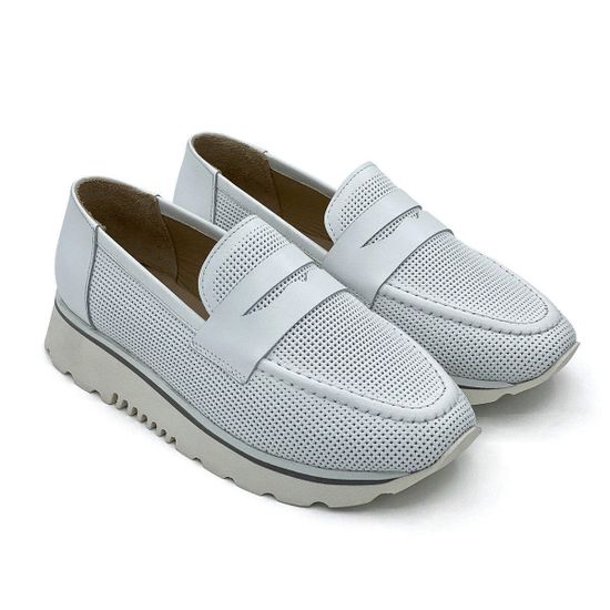 Лоферы Tuffoni белые кожаные - фото 7, 5223024LL TUF