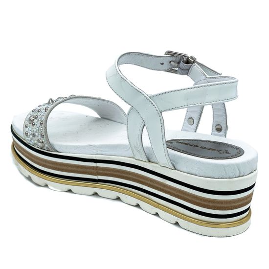 Босоножки Loretta Pettinari белые кожаные - фото 3, 