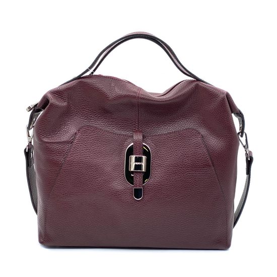 Сумка Di Gregorio бордовая кожаная - фото 1, 