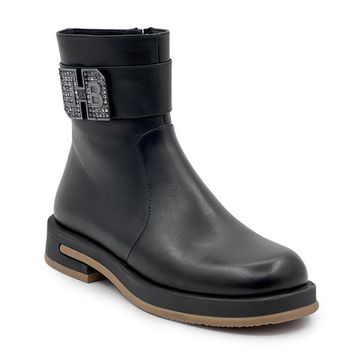 Ботинки Lab Milano черные кожаные на байке - фото 2, 4400 LAB NAPPA